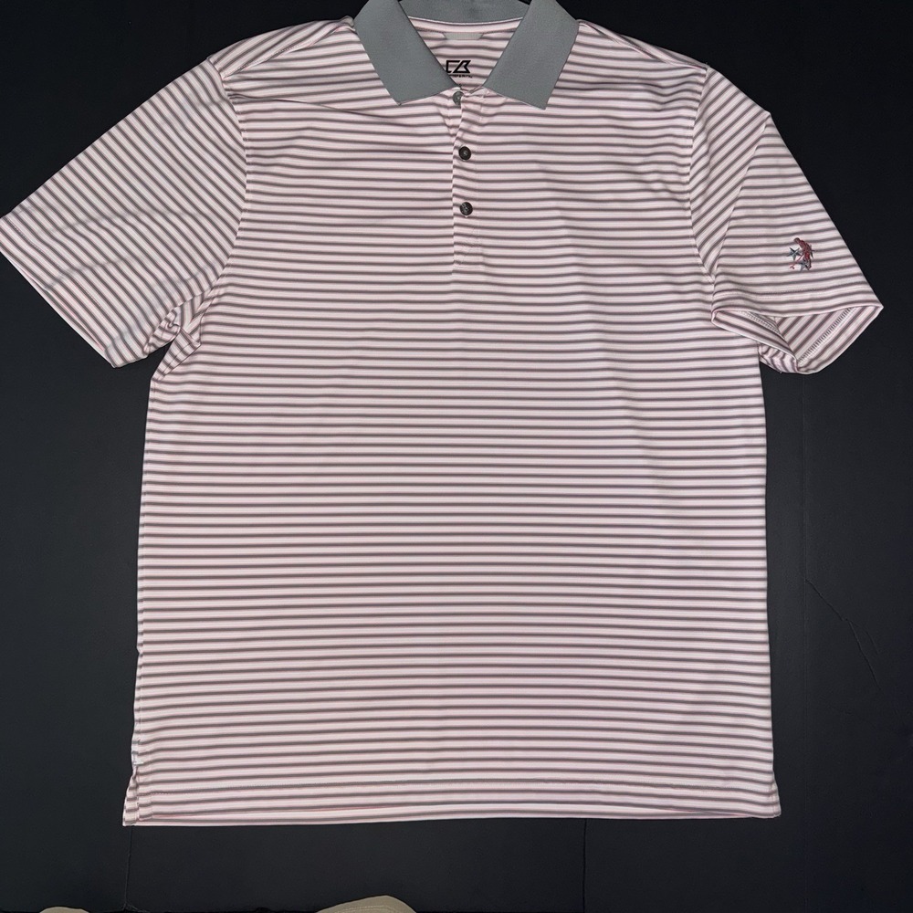 Men's Large Cutter & Buck DryTec Golf  Polo Vanderbilt Legends Club Tennessee